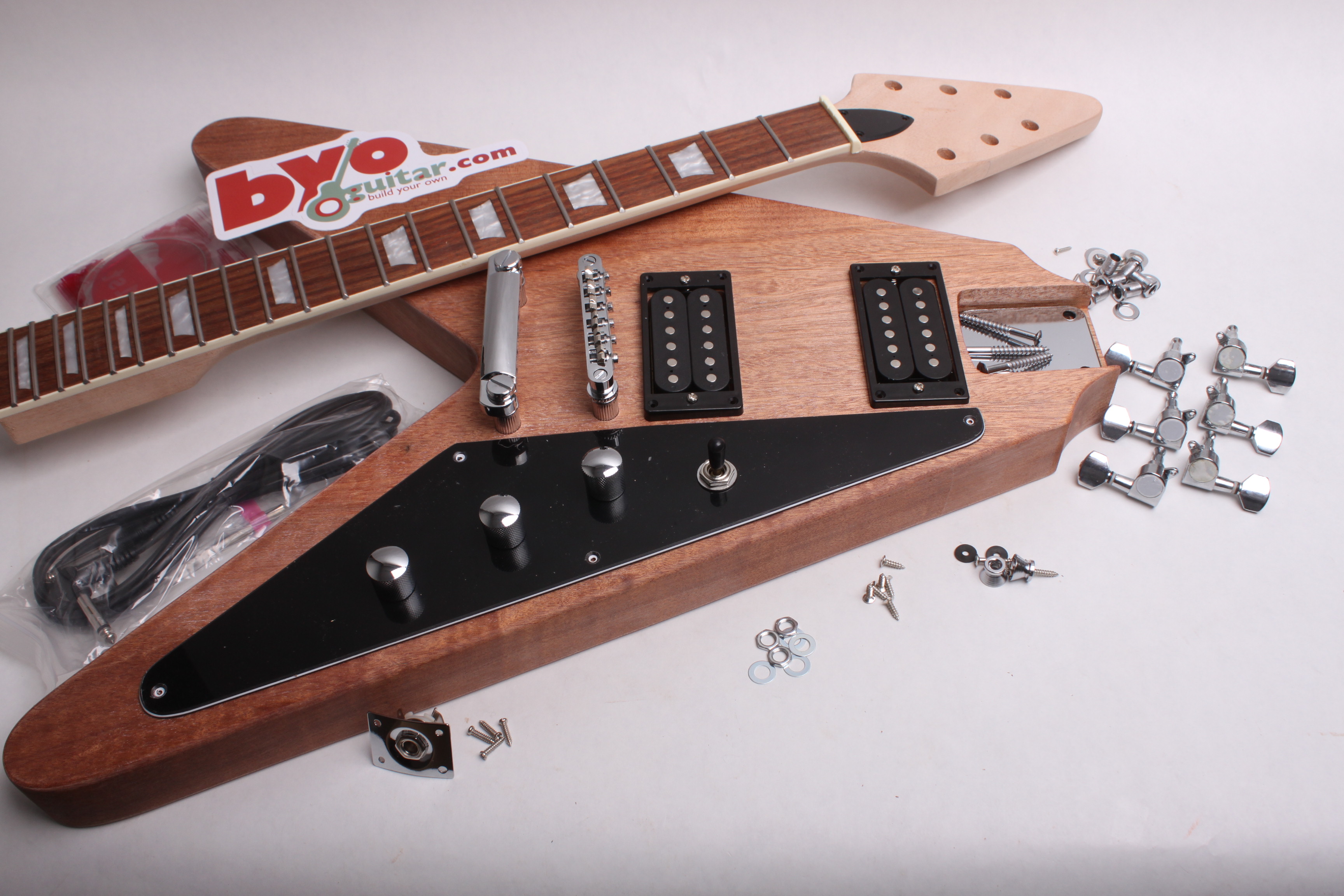 Electric Guitar Kit Flying V Style Guitar Bodies And Kits From Byoguitar 4506