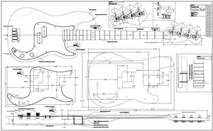 Wood Working: Free bass guitar body plans
